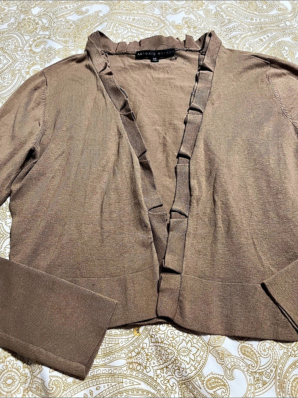 Antonio Melani Brown Cardigan Size X Small Good use condition